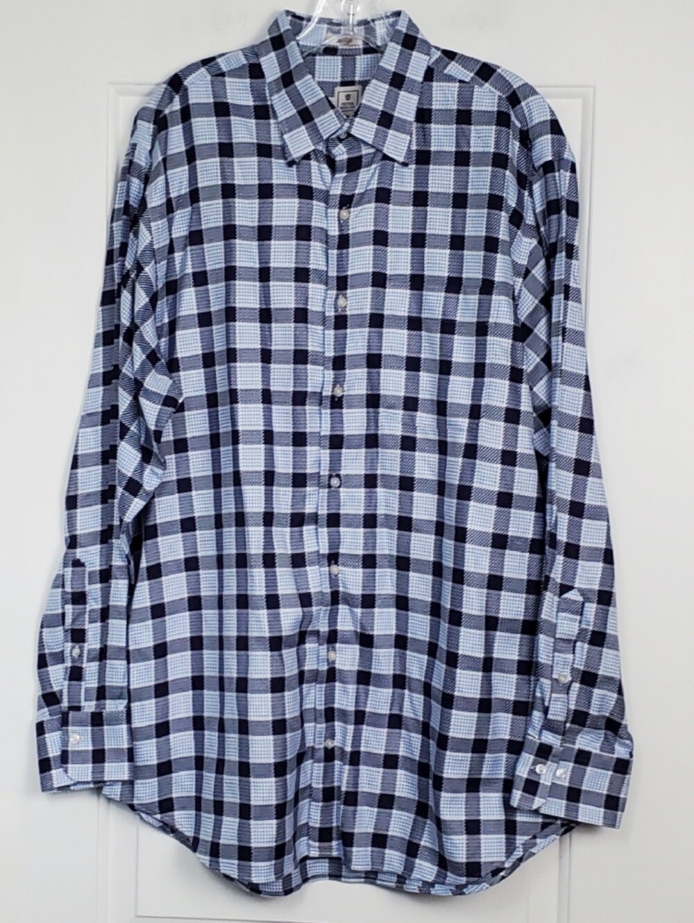 Peter Millar Mens Check Plaid Button Down Dress Shirt Preppy - Size L - EUC